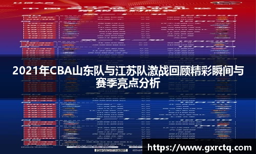 2021年CBA山东队与江苏队激战回顾精彩瞬间与赛季亮点分析
